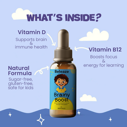 Brainy Boost - Liquid Herbal Focus Supplement with Ginkgo Biloba